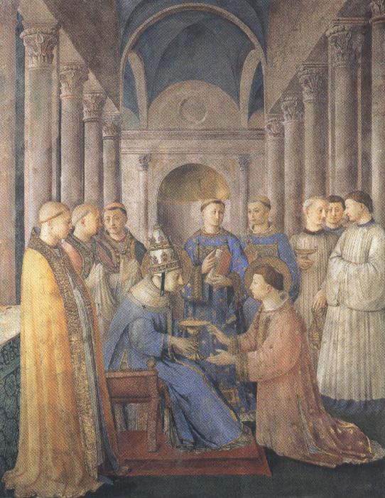 Sandro Botticelli Fra Angelico,Ordination of St Lawrence (mk36) oil painting picture